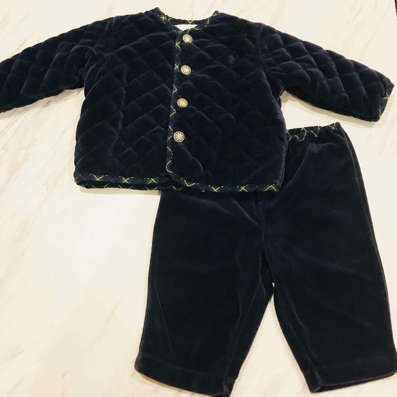 Vintage Other - Vintage Ralph Lauren Blue Two Piece Outfit 6M
